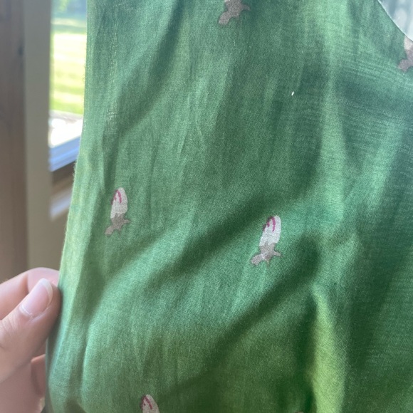 Vintage Max Studio silk blend spring green floral V neck dress - Picture 9 of 12